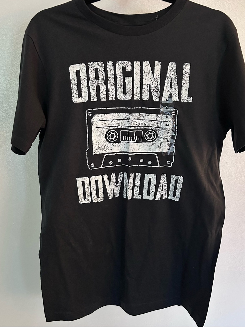 Original Download Graphic Tee - Black with White Print
